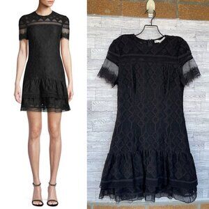 Jonathan SimkhaiMultimedia Threaded Mesh Mini Ruffle Dress size 6